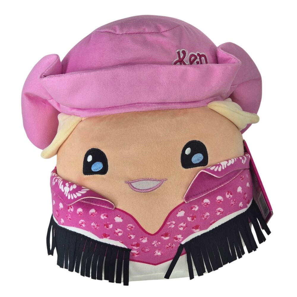 Squishmallows Barbie Movie Collaboration Mattel Western Cowboy Ken Plush Pink